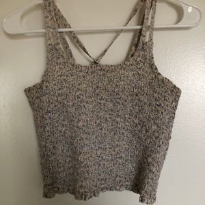 vintage rosettes floral strappy tank